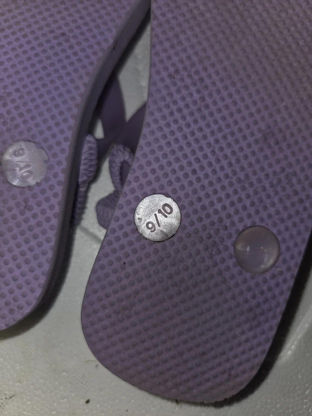 2 Sets Of Kids Flip Flops - Light Blue & Lavender Patterned Sandals